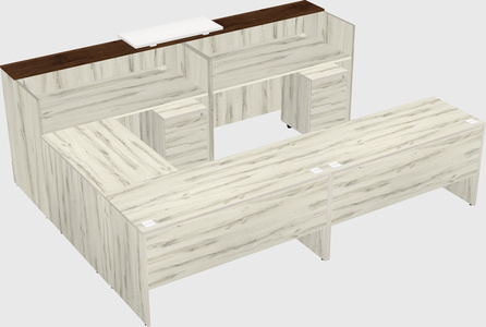 Shared one sided u-shaped reception desk
