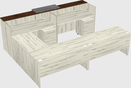 Shared one sided u-shaped reception desk