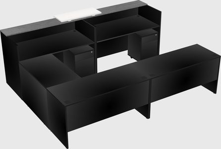 Shared one sided u-shaped reception desk