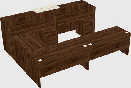 Shared one sided u-shaped reception desk