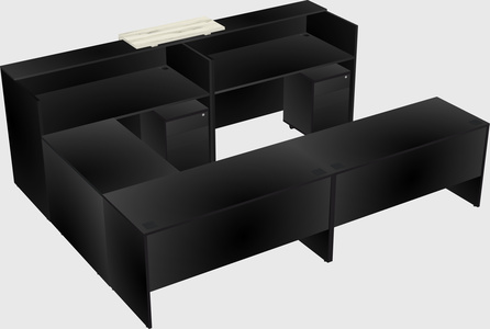 Shared one sided u-shaped reception desk