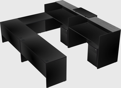 Shared one sided u-shaped reception desk