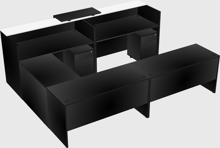 Shared one sided u-shaped reception desk