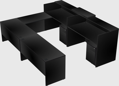 Shared one sided u-shaped reception desk