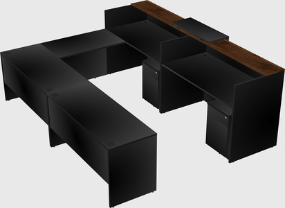 Shared one sided u-shaped reception desk