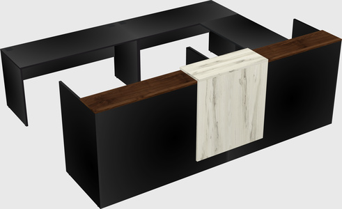 Shared one sided u-shaped reception desk