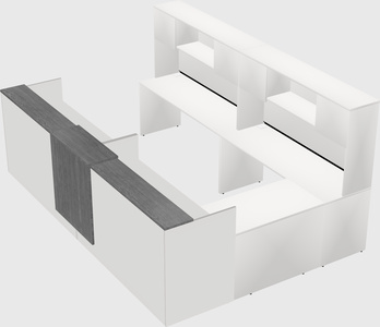 Shared one sided u-shaped reception desk