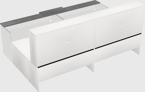 Shared one sided u-shaped reception desk