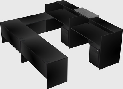 Shared one sided u-shaped reception desk