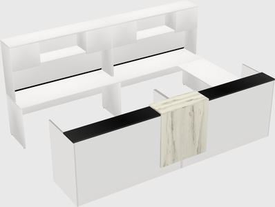 Shared one sided u-shaped reception desk