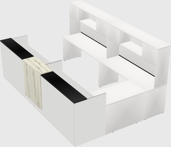 Shared one sided u-shaped reception desk