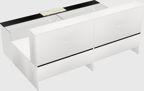 Shared one sided u-shaped reception desk