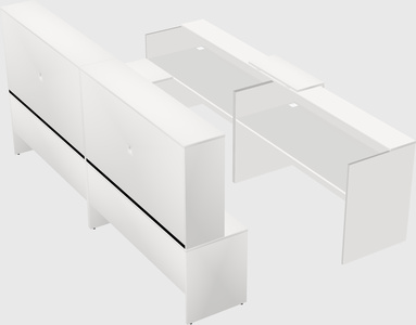 Shared one sided u-shaped reception desk