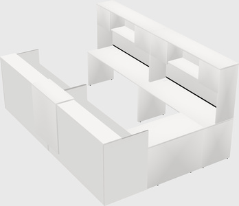 Shared one sided u-shaped reception desk