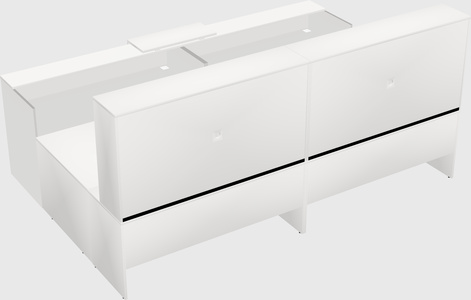 Shared one sided u-shaped reception desk