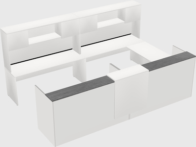 Shared one sided u-shaped reception desk