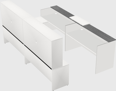 Shared one sided u-shaped reception desk