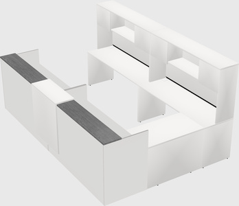 Shared one sided u-shaped reception desk