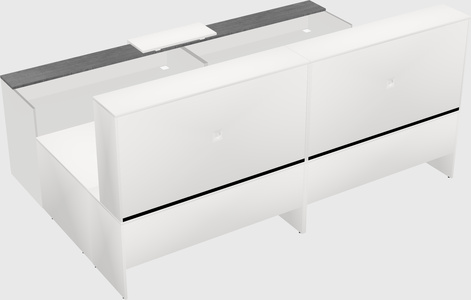 Shared one sided u-shaped reception desk