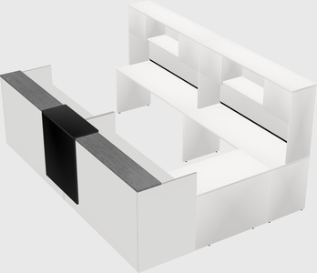 Shared one sided u-shaped reception desk