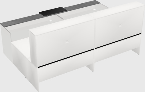 Shared one sided u-shaped reception desk