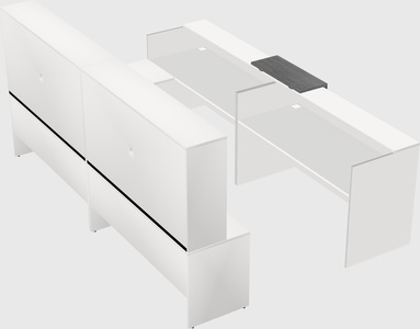 Shared one sided u-shaped reception desk