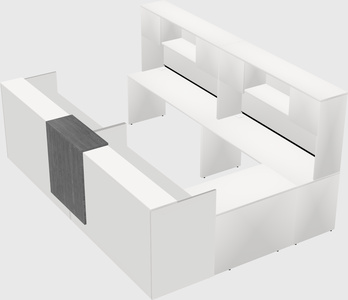 Shared one sided u-shaped reception desk