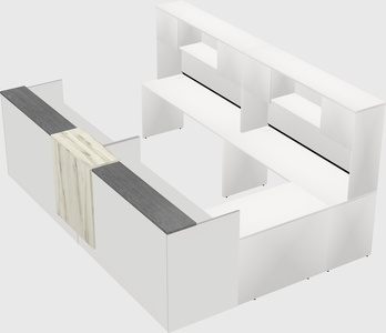 Shared one sided u-shaped reception desk