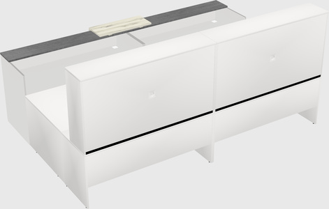 Shared one sided u-shaped reception desk