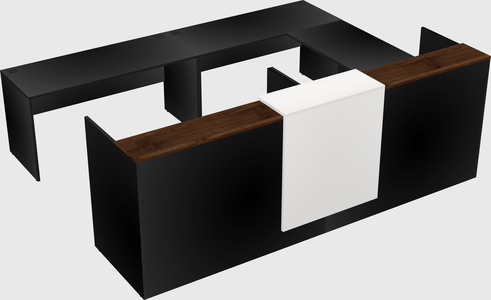 Shared one sided u-shaped reception desk