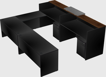 Shared one sided u-shaped reception desk