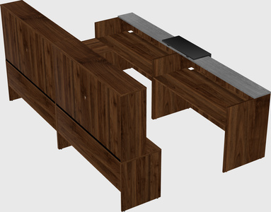 Shared one sided u-shaped reception desk