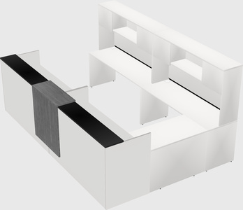 Shared one sided u-shaped reception desk