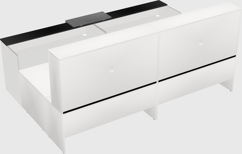 Shared one sided u-shaped reception desk