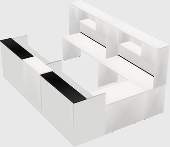 Shared one sided u-shaped reception desk