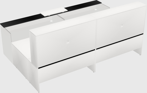 Shared one sided u-shaped reception desk