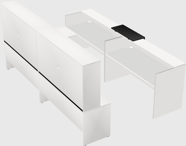 Shared one sided u-shaped reception desk