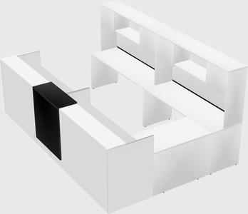 Shared one sided u-shaped reception desk