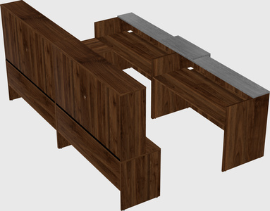 Shared one sided u-shaped reception desk