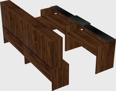 Shared one sided u-shaped reception desk