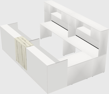 Shared one sided u-shaped reception desk