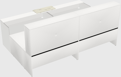 Shared one sided u-shaped reception desk