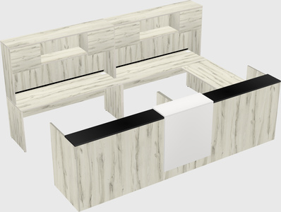 Shared one sided u-shaped reception desk
