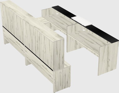 Shared one sided u-shaped reception desk