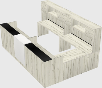 Shared one sided u-shaped reception desk