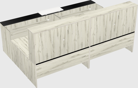 Shared one sided u-shaped reception desk