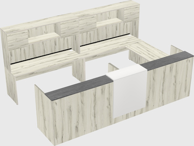 Shared one sided u-shaped reception desk