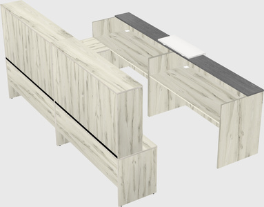 Shared one sided u-shaped reception desk
