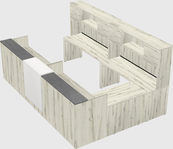 Shared one sided u-shaped reception desk