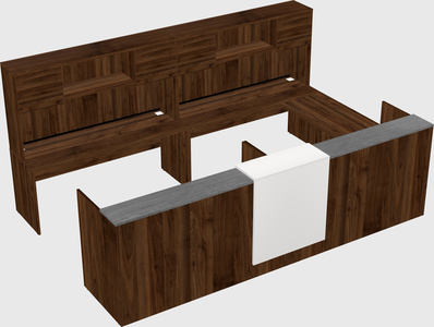 Shared one sided u-shaped reception desk